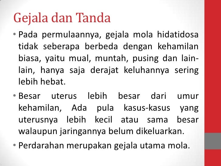 Asuhan kebidanan pada mola hidatidosa