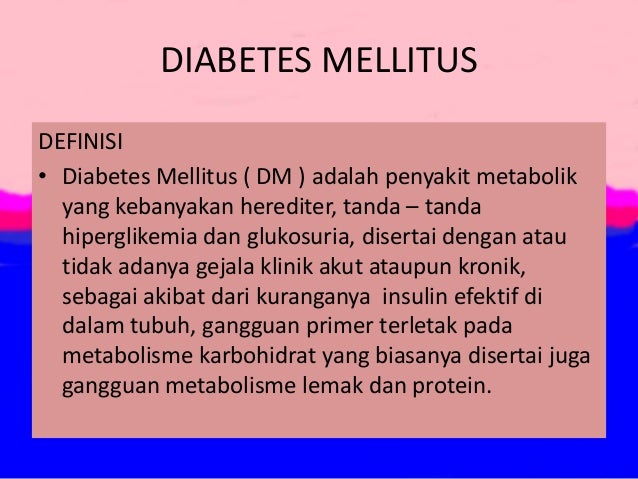 Pengertian Diabetes
