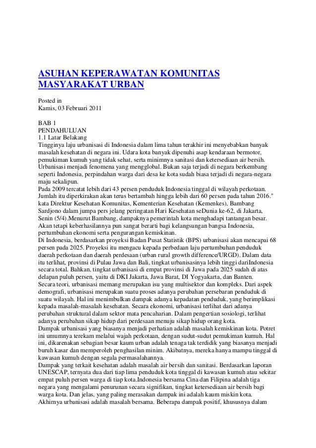 Format Asuhan Keperawatan Masyarakat | asuhan keperawatan komunitas masyarakat urban Format Asuhan Keperawatan Masyarakat | asuhan keperawatan komunitas masyarakat urban