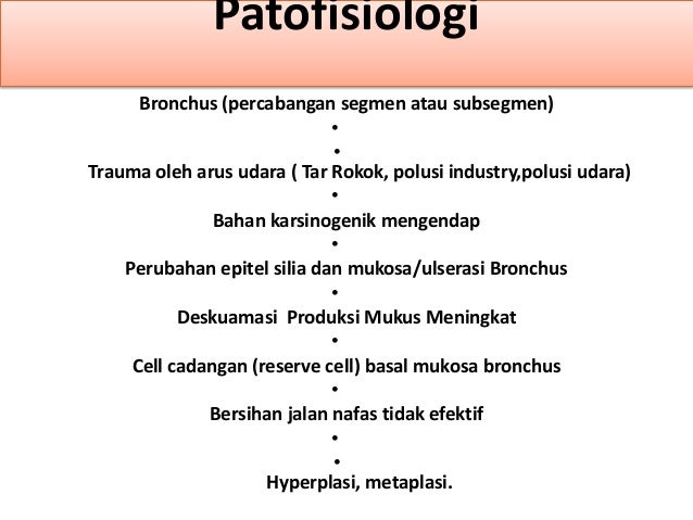 Asuhan keperawatan pada pasien dengan kanker paru