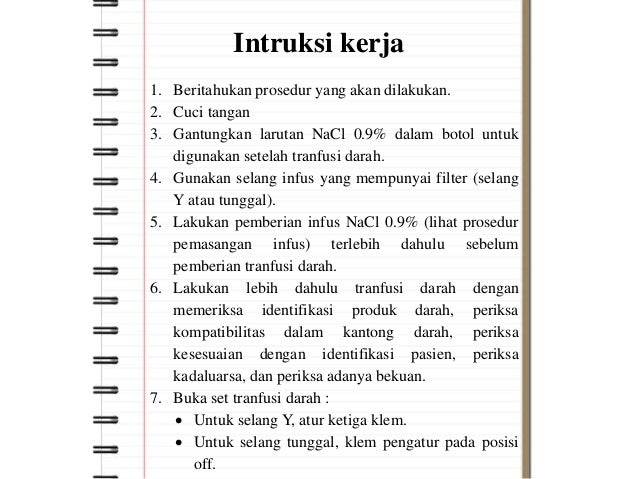 Asuhan keperawatan TBC dan Instruksi Kerja Transfusi Darah