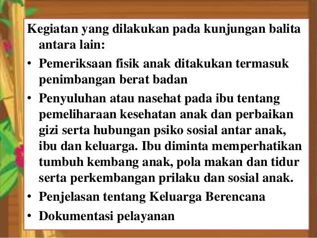 Asuhan kesehatan bayi balita dikomunitas berkaitan dengan 