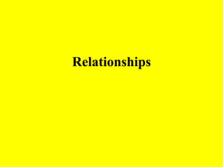 Relationships
 