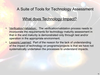A Suite Of Tools For Technology Assessment | PPT