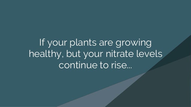 how do you manipulate nitrate levels in aquaponics with