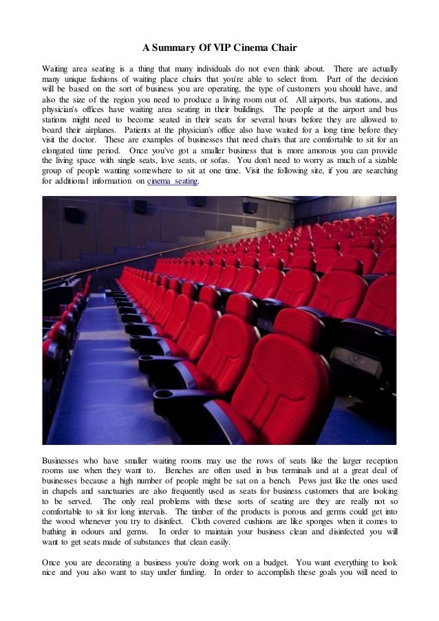 A Summary Of Vip Cinema Chair