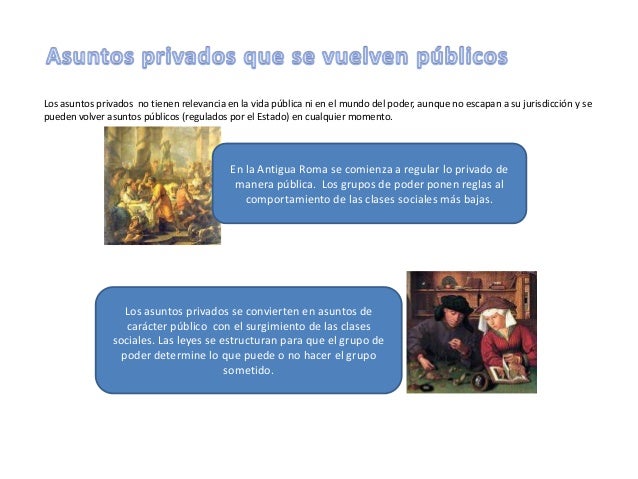 Asuntos privados de carácter público