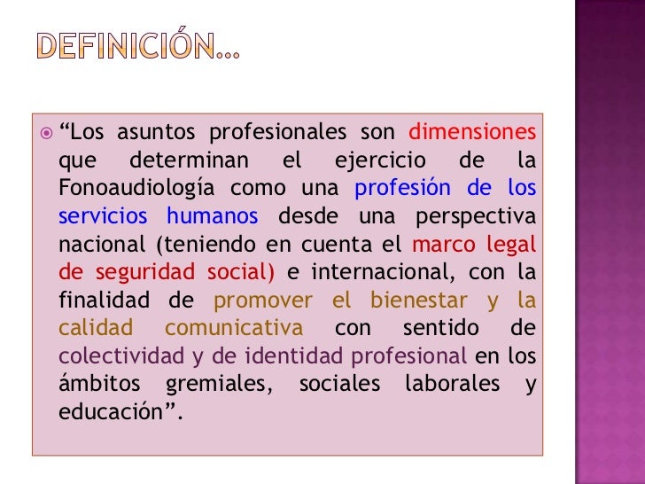 Asuntos profesionales