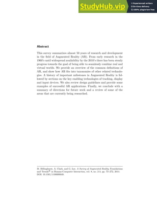 A Survey Of Augmented Reality | PDF