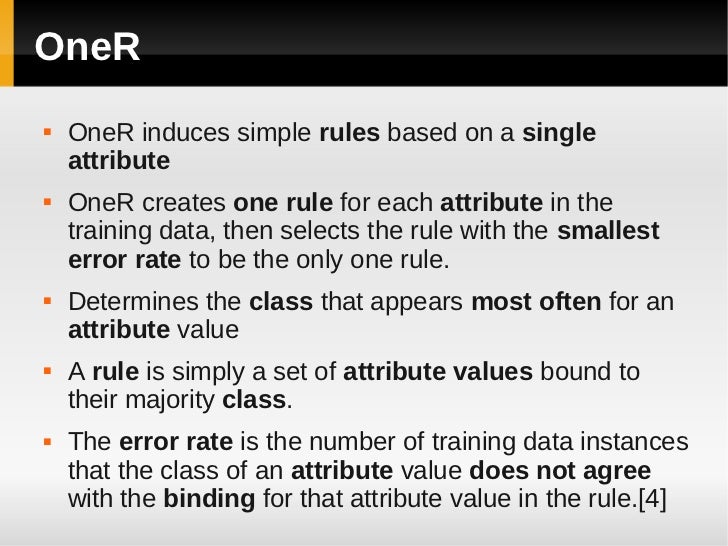 oner machine learning