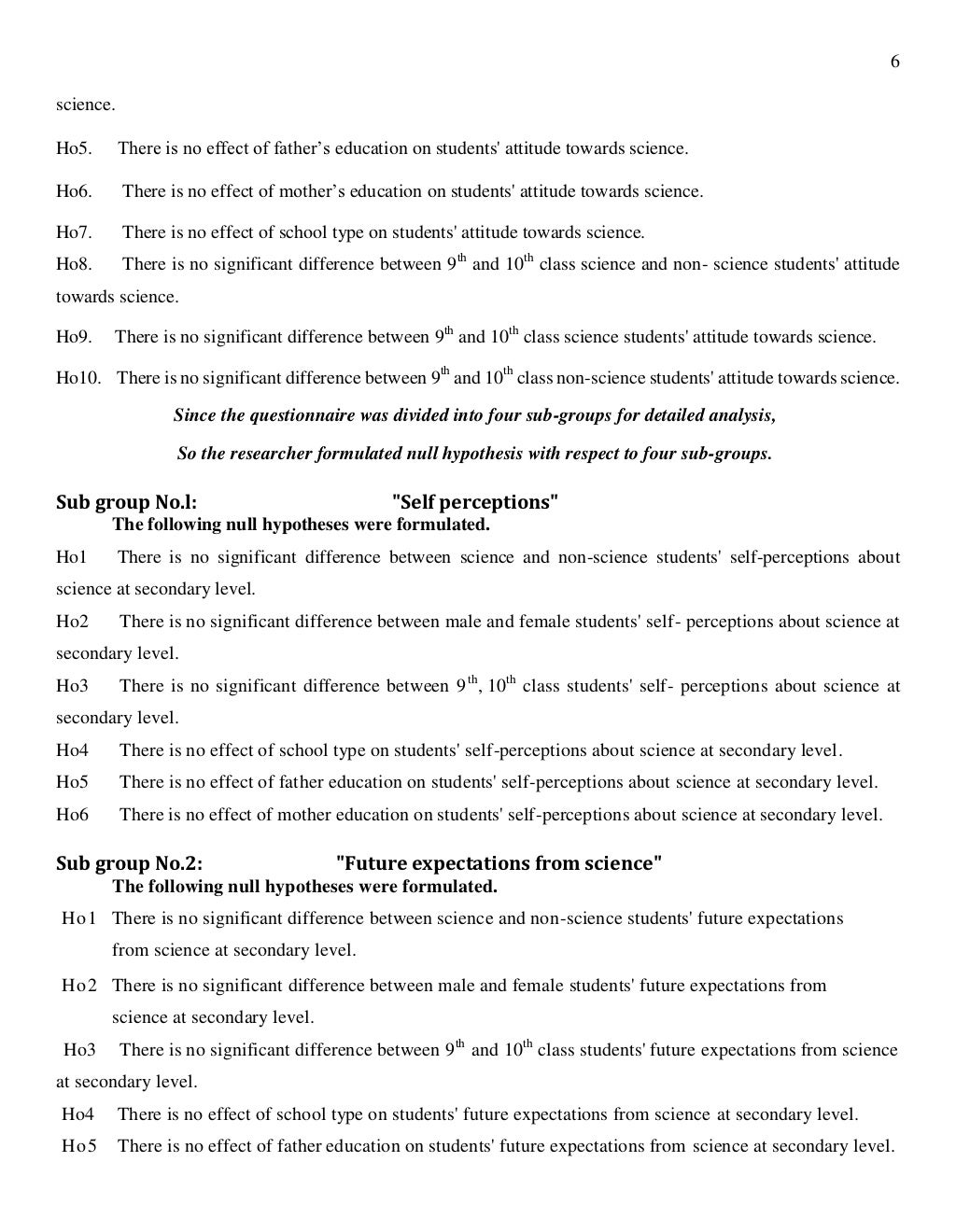 Students' Attitude towards Science