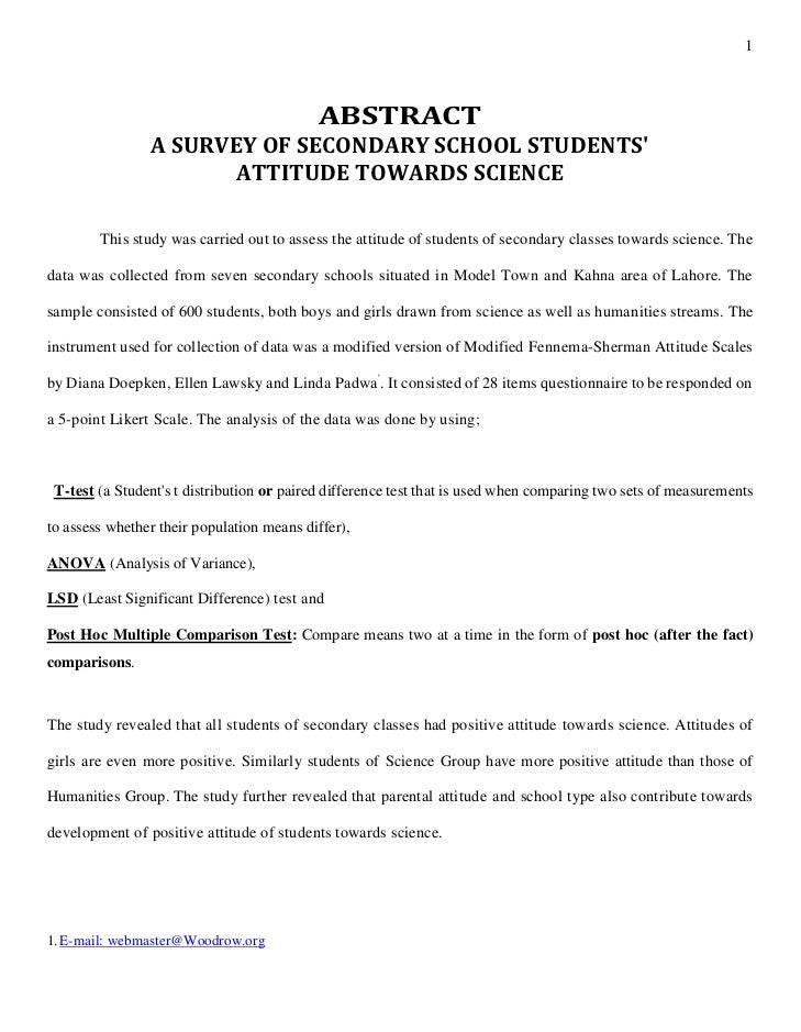 students attitude towards science attitude survey template