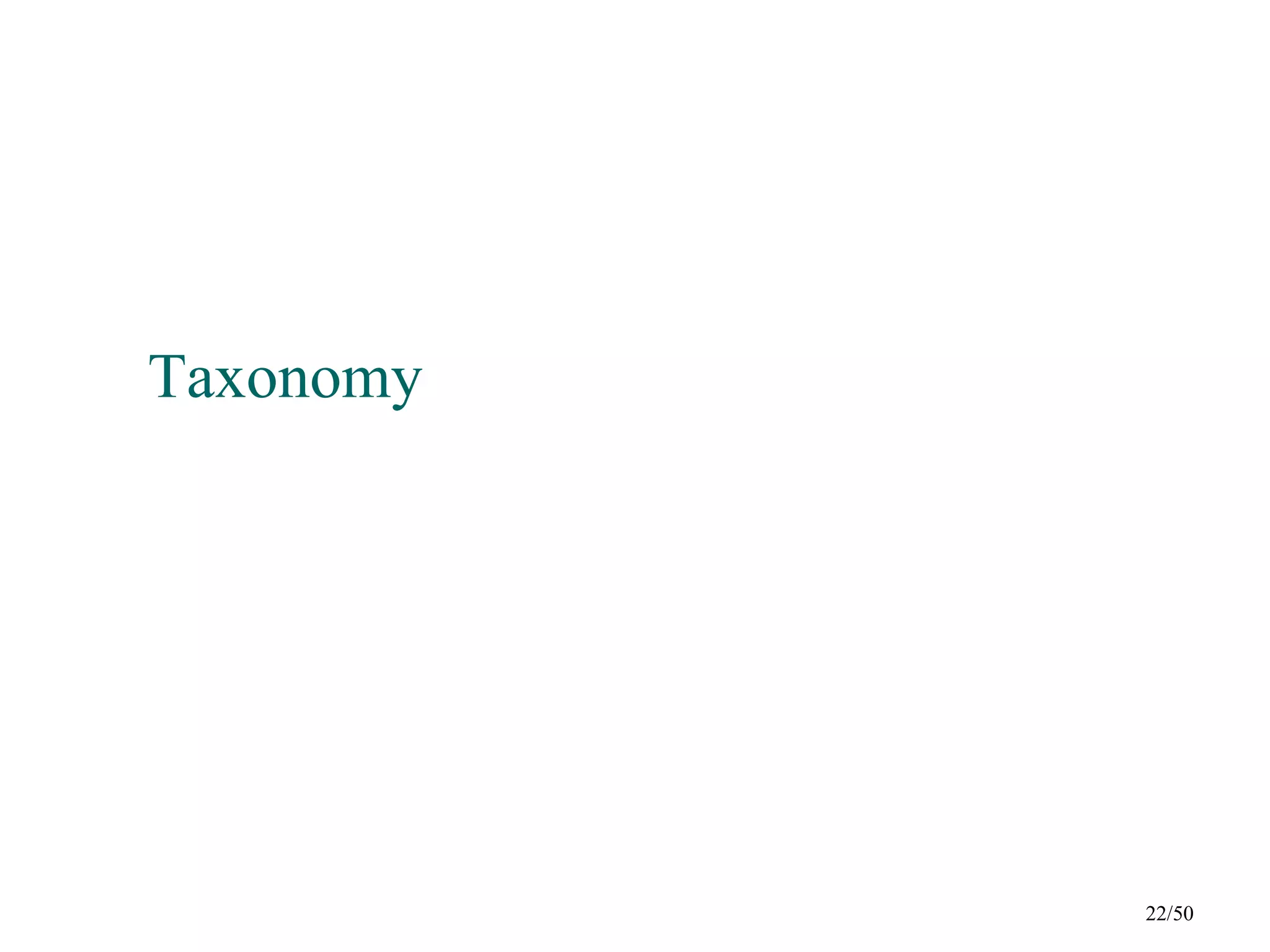 Taxonomy




           22/50
 