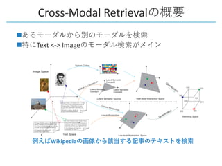 Cross-Modal Retrieval
n
n Text <-> Image
Wikipedia
 