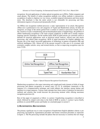 A SURVEY ON HANDWRITTEN CHARACTER RECOGNITION (HCR) TECHNIQUES FOR ...