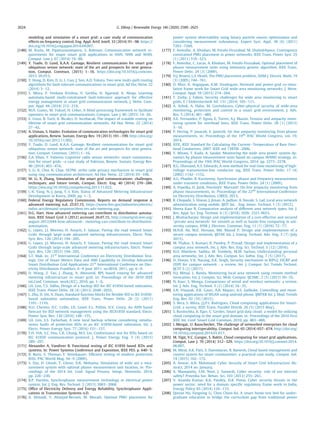 modeling and simulation of a smart grid: a case study of communication
effects on frequency control, Eng. Appl. Artif. Intell. 33 (2014) 91e98. https://
doi.org/10.1016/j.engappai.2014.04.007.
[148] M. Kuzlu, M. Pipattanasomporn, S. Rahman, Communication network re-
quirements for major smart grid applications in HAN, NAN and WAN,
Comput. Law J. 67 (2014) 74e88.
[149] Y. Tsado, D. Lund, K.A.A. Gamage, Resilient communication for smart grid
ubiquitous sensor network: state of the art and prospects for next genera-
tion, Comput. Commun. (2015) 1e16. https://doi.org/10.1016/j.comcom.
2015. 05.015.
[150] Y. Hong, D. Kim, D. Li, L. Guo, J. Son, A.O. Tokuta, Two new multi-path routing
algorithms for fault-tolerant communications in smart grid, Ad Hoc Netw. 22
(2014) 3e12.
[151] S. Misra, P. Venkata Krishna, V. Saritha, H. Agarwal, A. Ahuja, Learning
automata-based multi-constrained fault-tolerance approach for effective
energy management in smart grid communication network, J. Netw. Com-
put. Appl. 44 (2014) 212e219.
[152] M.H. Gunes, M. Yuksel, H. Ceker, A blind processing framework to facilitate
openness in smart grid communications, Comput. Law J. 86 (2015) 14e26.
[153] E. Uzun, B. Tavli, K. Bicakci, D. Incebacak, The impact of scalable routing on
lifetime of smart grid communication networks, Ad Hoc Netw. 22 (2014)
27e42.
[154] A. Usman, S. Haider, Evolution of communication technologies for smart grid
applications, Renew. Sustain. Energy Rev. 19 (2013) 191e199. http://doi.org/
10.1016/j.rser.2012.11.002.
[155] Y. Tsado, D. Lund, K.A.A. Gamage, Resilient communication for smart grid
ubiquitous sensor network: state of the art and prospects for next genera-
tion, Comput. Commun. (2015) 1e16.
[156] Z.A. Khan, Y. Faheem, Cognitive radio sensor networks: smart communica-
tion for smart gridsda case study of Pakistan, Renew. Sustain. Energy Rev.
40 (2014) 463e474.
[157] S. Li, K. Choi, K. Chae, OCPM: ortho code privacy mechanism in smart grid
using ring communication architecture, Ad Hoc Netw. 22 (2014) 93e108.
[158] W. Li, X. Zhang, Simulation of the smart grid communications: challenges,
techniques, and future trends, Comput. Electr. Eng. 40 (2014) 270e288.
https://doi.org/10.1016/j.compeleceng.2013.11.022.
[159] I.-K. Yang, N.-J. Jung, Y.-I. Kim, Status of Advanced Metering Infrastructure
Development in Korea, 2009, pp. 1e3.
[160] Federal Energy Regulatory Commission, Reports on demand response 
advanced metering n.d, 25.07.15, https://www.ferc.gov/industries/electric/
indus-act/demand-response/dem-res-adv-metering.asp.
[161] D.G. Hart, How advanced metering can contribute to distribution automa-
tion, IEEE Smart Grid 3 (2012) accessed 26.07.15, http://smartgrid.ieee.org/
august-2012/644-how-advanced- metering-can-contribute-to-distribution-
automation.
[162] G. Lopez, J.I. Moreno, H. Amarís, F. Salazar, Paving the road toward Smart
Grids through large-scale advanced metering infrastructures, Electr. Pow.
Syst. Res. 120 (2014) 194e205.
[163] G. Lopez, J.I. Moreno, H. Amarís, F. Salazar, Paving the road toward Smart
Grids through large-scale advanced metering infrastructures, Electr. Power
Syst. Res. 120 (2015) 194e205.
[164] S.T. Mak, in: 21st
International Conference on Electricity Distribution Stra-
tegic Use of Smart Meters Data and AMI Capability to Develop Advanced
Smart Distribution Grid Applications 21st
International Conference on Elec-
tricity Distribution Frankfurt, 6e9 June 2011. no.0018, 2011, pp. 6e9.
[165] D. Wang, Z. Tao, J. Zhang, A. Abouzeid, RPL based routing for advanced
metering infrastructure in smart grid, in: Proceedings of the 2010 IEEE
int.Conf. Commun. work.(ICC), 2010, pp. 1e6.
[166] I.H. Lim, T.S. Sidhu, Design of a backup IED for IEC 61850-based substation,
IEEE Trans. Power Deliv. 28 (4) (2013) 2048e2055.
[167] L. Zhu, D. Shi, X. Duan, Standard function blocks for ﬂexible IED in IEC 61850-
based substation automation, IEEE Trans. Power Deliv. 26 (2) (2011)
1101e1110.
[168] N.U. Chemin, D.C. Grillo, I.D. Lonel, E.L. Pellini, D.V. Coury, An ANN based
forecast for IED network management using the IEC61850 standard, Electr.
Power Syst. Res. 130 (2016) 148e155.
[169] I.H. Lim, S.S. Tarlochan, A new local backup scheme considering simulta-
neous faults of protection IEDs in an IEC 61850-based substation, Int. J.
Electr. Power Energy Syst. 77 (2016) 151e157.
[170] T.H. Yeh, S.C. Hsu, C.K. Chung, M.S. Lin, Conformance test for IEDs based on
IEC 61850 communication protocol, J. Power Energy Eng. 3 (4) (2015)
289e297.
[171] Alexander A, Vandiver B. Functional testing of IEC 61850 based IEDs and
systems. In: Power Systems Conference and Exposition, IEEE PES. p. 640e5.
[172] B. Boris, S. Thomas, F. Steinhauser, Efﬁcient testing of modern protection
IEDs, PAC World Mag. 54e9 (2009).
[173] S. Das, D. Ghosh, T. Ghose, D.K. Mohanta, Simulation of wide are a mea-
surement system with optimal phasor measurement unit location, in: Pro-
ceedings of the 2014 Int. Conf. Signal Process. Integr. Networks, 2014,
pp. 226e230.
[174] R.P. Haridas, Synchrophasor measurement technology in electrical power
system, Int. J. Eng. Res. Technol. 2 (2013) 2063e2068.
[175] Ofﬁce of Electricity Delivery and Energy Reliability. Synchrophasor Appli-
cations in Transmission Systems n.D.
[176] A. Ahmadi, Y. Alinejad-Beromi, M. Moradi, Optimal PMU placement for
power system observability using binary particle swarm optimization and
considering measurement redundancy, Expert Syst. Appl. 38 (6) (2011)
7263e7269.
[177] F. Aminifar, A. Khodaei, M. Fotuhi-Firuzabad, M. Shahidehpour, Contingency
constrained PMU placement in power networks, IEEE Trans. Power Syst. 25
(1) (2011) 516e523.
[178] F. Aminifar, C. Lucas, A. Khodaei, M. Fotuhi-Firuzabad, Optimal placement of
phasor measurement units using immunity genetic algorithm, IEEE Trans.
Power Deliv. 24 (3) (2009).
[179] D.J. Brueni, L.S. Heath, The PMU placement problem, SIAM J. Discret. Math. 19
(3) (2005) 744e761.
[180] D. Bhor, K. Angappan, K.M. Sivalingam, Network and power-grid co-simu-
lation frame work for Smart Grid wide-area monitoring networks, J. Netw.
Comput. Appl. 59 (2015) 274e284.
[181] T. Zseby, J. Fabini, Security challenges for wide area monitoring in smart
grids, E I Elektrotechnik Inf. 131 (2014) 105e111.
[182] A. Ashok, A. Hahn, M. Govindarasu, Cyber-physical security of wide-area
monitoring, protection and control in a smart grid environment, J. Adv.
Res. 5 (2014) 481e489.
[183] A.E. Fernandez, P. Eguia, E. Torres, A.J. Mazon, Tension and ampacity moni-
toring system for overhead lines, IEEE Trans. Power Deliv. 28 (1) (2013)
3e10.
[184] P. Hering, P. Janacek, E. Janecek, On line ampacity monitoring from phasor
measurements, in: Proceedings of the 19th
IFAC World Congress, vol. 19,
2014.
[185] IEEE, IEEE Standard for Calculating the CurrenteTemperature of Bare Over-
head Conductors, 2007. IEEE std 738TMÀ2006.
[186] Y. Mitani, T. Kudo, A. Satake, Monitoring the wide area power system dy-
namics by phasor measurement units based on campus WAMS strategy, in:
Proceedings of the 19th IFAC World Congress, 2014, pp. 2273e2278.
[187] R.G. Olsenand, K.S. Edwards, A new method for real-time monitoring of high-
voltage transmission-line conductor sag, IEEE Trans. Power Deliv. 17 (4)
(2002) 1142e1152.
[188] A.G. Phadke, B. Kasztenny, Synchronize phasor and frequency measurement
under transient conditions, IEEE Trans. Power Deliv. 24 (1) (2009).
[189] A. Popelka, D. Jurık, PovolnyV. MarvanP, On-line ampacity monitoring from
phasor measurements, in: Proceedings of the 22nd
International Conference
on Electricity Distribution, CIRED, 2013.
[190] R. Chopade, S. Diwan, J. Jiman, A. Jadhav, A. Navale, S. Lad, Local area network
administration using mobile, IJEIT Int. . Eng. Innov. Technol. 1 (3) (2012).
[191] Heena Kaur R, Comparative analysis of different area network types, Int. J.
Res. Appl. Sci. Eng. Technol. 6 (3) (2018). ISSN: 2321-9653.
[192] J. Bhattacharjee, Design and implementation of a cost-effective and secured
private area network for smooth as well as hassle-free computing in uni-
versity campus, IOSR J. Electron. Commun. Eng. 11 (1) (2016) 72e77.
[193] M.N.B. Ali, M.E. Hossain, Md. Masud P, Design and implementation of a
secure campus network, IJETAE Int. J. Emerg. Technol. Adv. Eng. 5 (7) (July
2015).
[194] M. Thakur, S. Kumari, K. Pandey, P. Prasad, Design and implementation of a
campus area network, Int. J. Adv. Res. Eng. Sci. Technol. 3 (12) (2016).
[195] N.O. Matthew, Sadiku, M. Tembely, M.M. Sarhan, Understanding personal
area networks, Int. J. Adv. Res. Comput. Sci. Softw. Eng. 7 (5) (2017).
[196] D. Diwan, V.K. Narang, A.K. Singh, Security mechanism in RIPv2, EIGRP and
OSPF for campus network - a review, Int. J. Comput. Sci. Trends Technol.
IJCST 5 (2) (2017).
[197] H.J. Mittal, L. Banda, Monitoring local area network using remote method
invocation, Int. J. Comput. Sci. Mob. Comput. IJCSMC. 2 (5) (2013) 50e55.
[198] N. Kaur, S. Monga, Comparisons of wired and wireless networks: a review,
Int. J. Adv. Eng. Technol. 5 (2) (2014) 34e35.
[199] S.N. Vinayak, A.K. Gauri, A.B. Mayuri, A.S. Zadbuke, Controlling and moni-
toring applications of WLAN using android phone, IJMTER Int. J. Mod. Trends
Eng. Res. 02 (10) (2015).
[200] S. Bera, S. Misra, J.J.P.C Rodrigues, Cloud computing applications for Smart-
Grid: a survey, IEEE Trans. Parallel Distrib. 26 (5) (2015 May).
[201] S. Rusitschka, K. Eger, C. Gerdes, Smart grid data cloud: a model for utilizing
cloud computing in the smart grid domain, in: Proceedings of the 2010 First
IEEE Int. Conf. Smart Grid Commun, 2010, pp. 483e488.
[202] I. Mezgar, U. Rauschecker, The challenge of networked enterprises for cloud
computing interoperability, Comput. Ind. 65 (2014) 657e674. http://doi.org/
10.1016/j.compind.2014.01.017.
[203] M. Yigit, V.C. Gungor, S. Baktir, Cloud computing for smart grid applications,
Comput. Law J. 70 (2014) 312e329. https://doi.org/10.1016/j.comnet.2014.
06.007.
[204] M. Mital, A.K. Pani, S. Damodaran, R. Ramesh, Cloud based management and
control system for smart communities: a practical case study, Comput. Ind.
74 (2015) 162e172.
[205] A. Anwar, A.N. Mahmood, Cyber Security of Smart Grid Infrastructure Ab-
stract, 2014 no. January.
[206] A. Manuputty, S.M. Noor, J. Sumardi, Cyber security: rule of use internet
safely? Procedia Soc. Behav. Sci. 103 (2013) 255e261.
[207] V. Ananda Kumar, K.K. Pandey, D.K. Punia, Cyber security threats in the
power sector: need for a domain speciﬁc regulatory frame work in India,
Energy Policy 65 (2014) 126e133.
[208] Qinran Hu, Fangxing Li, Chen Chien-fei, A smart home test bed for under-
graduate education to bridge the curriculum gap from traditional power
G. Dileep / Renewable Energy 146 (2020) 2589e26252624
 