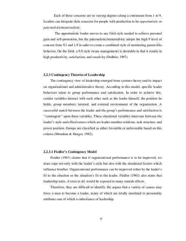 a survey research of leadership styles of elementary short essay on leadership