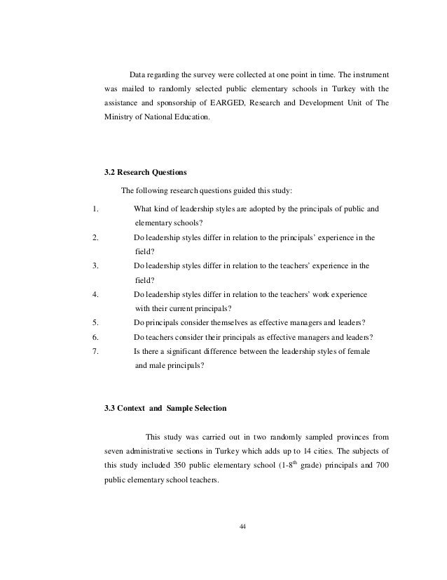 leadership styles questions