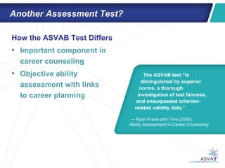 ASVAB Overview Benefits | PPT
