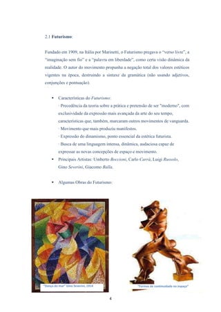 As vanguardas do modernismo