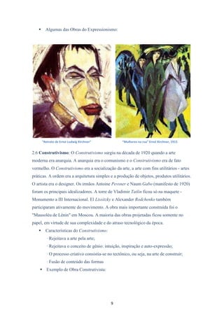 As vanguardas do modernismo