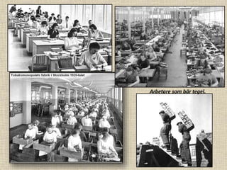 Arbetare som bär tegel.
 