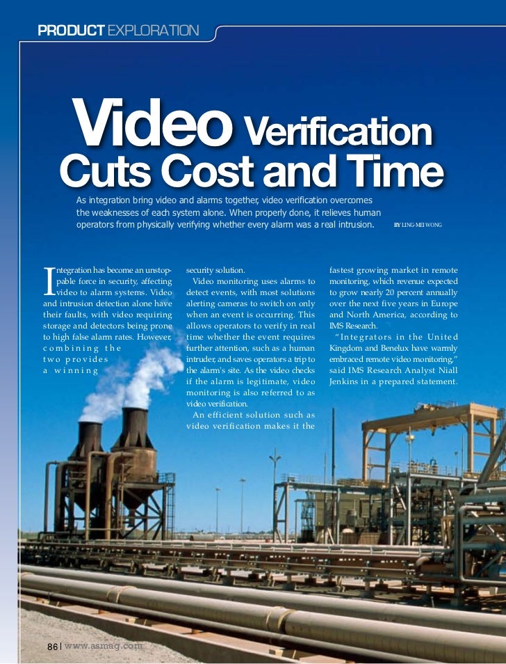 A&s video verification product exploration article