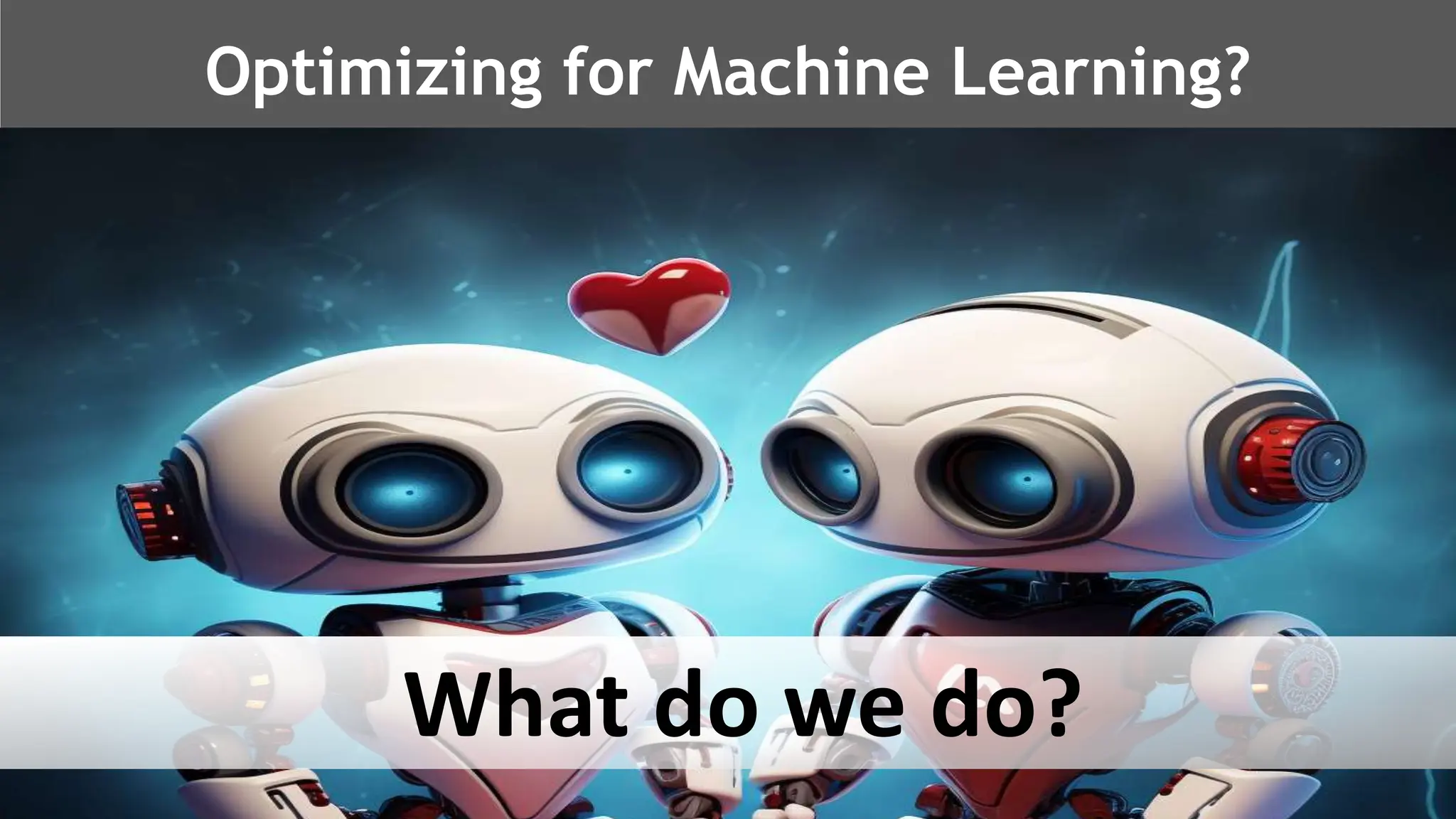 @schachin
Kristine Schachinger
Optimizing for Machine Learning?
What do we do?
 