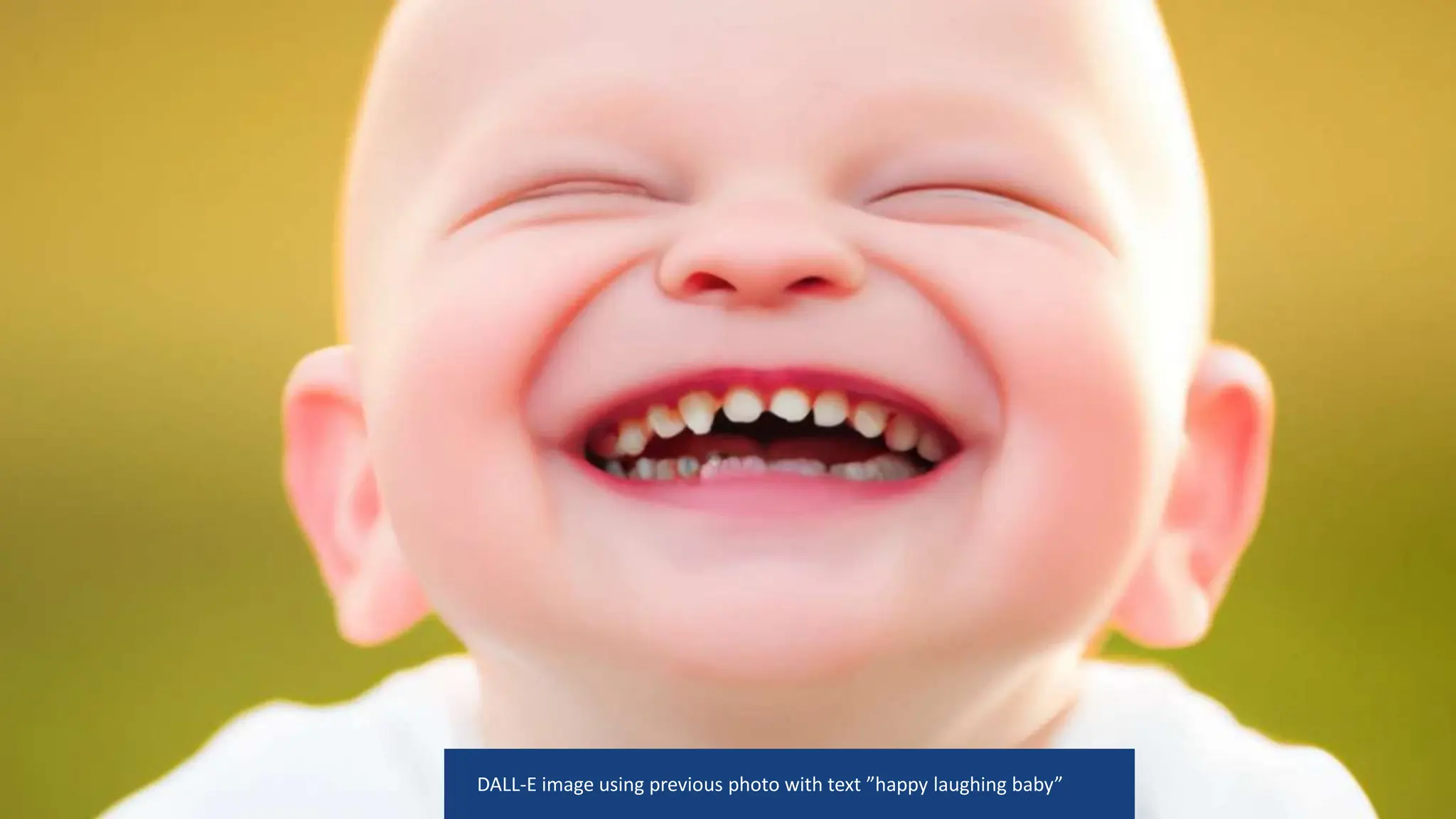 @schachin
Kristine Schachinger
DALL-E image using previous photo with text ”happy laughing baby”
 