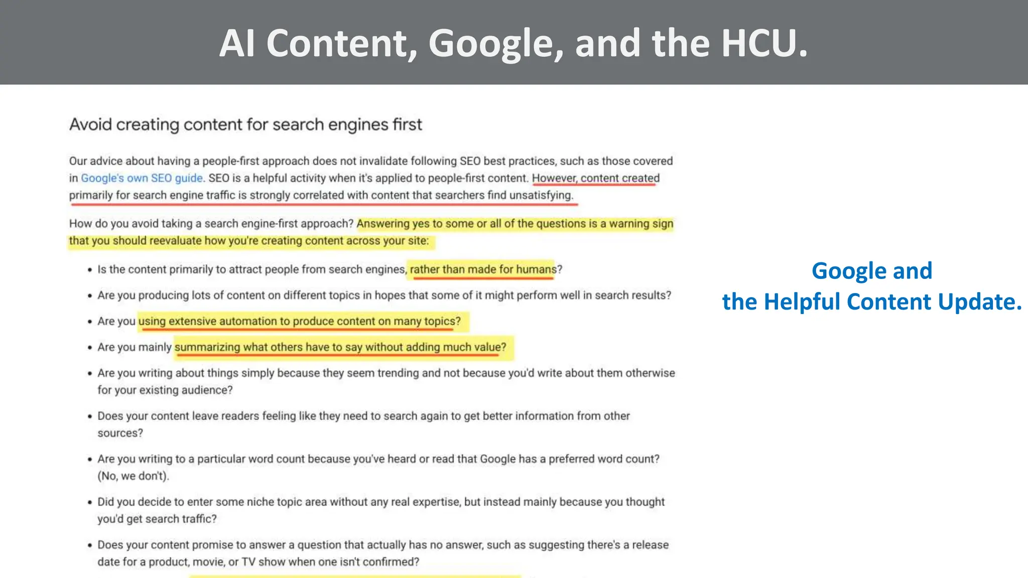 @schachin
Kristine Schachinger
Some of the general parameters that are used to train language models include:
https://developers.google.com/search/blog/2022/08/helpful-content-update
Google and
the Helpful Content Update.
AI Content, Google, and the HCU.
 