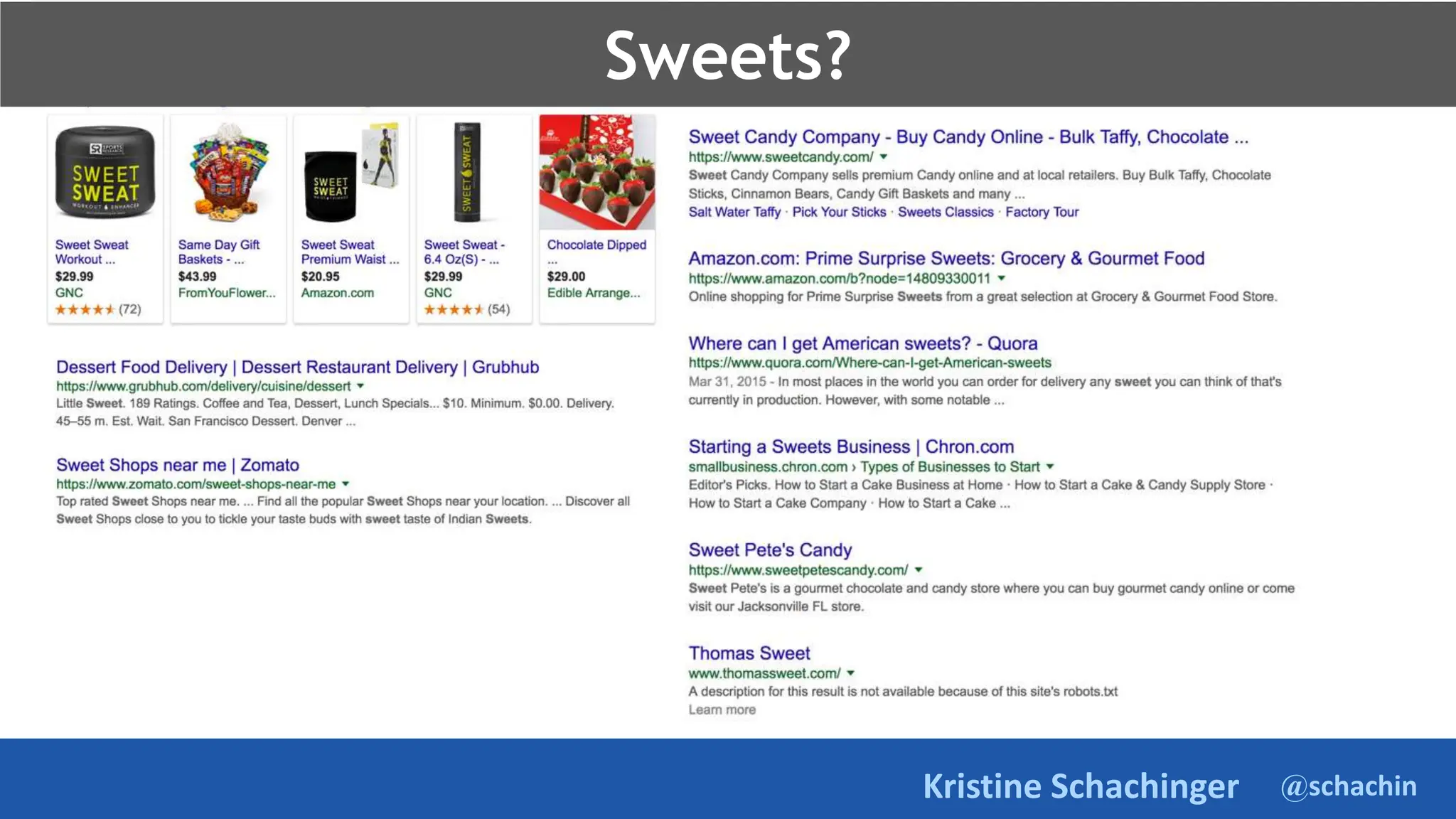 @schachin
Kristine Schachinger
Sweets?
 