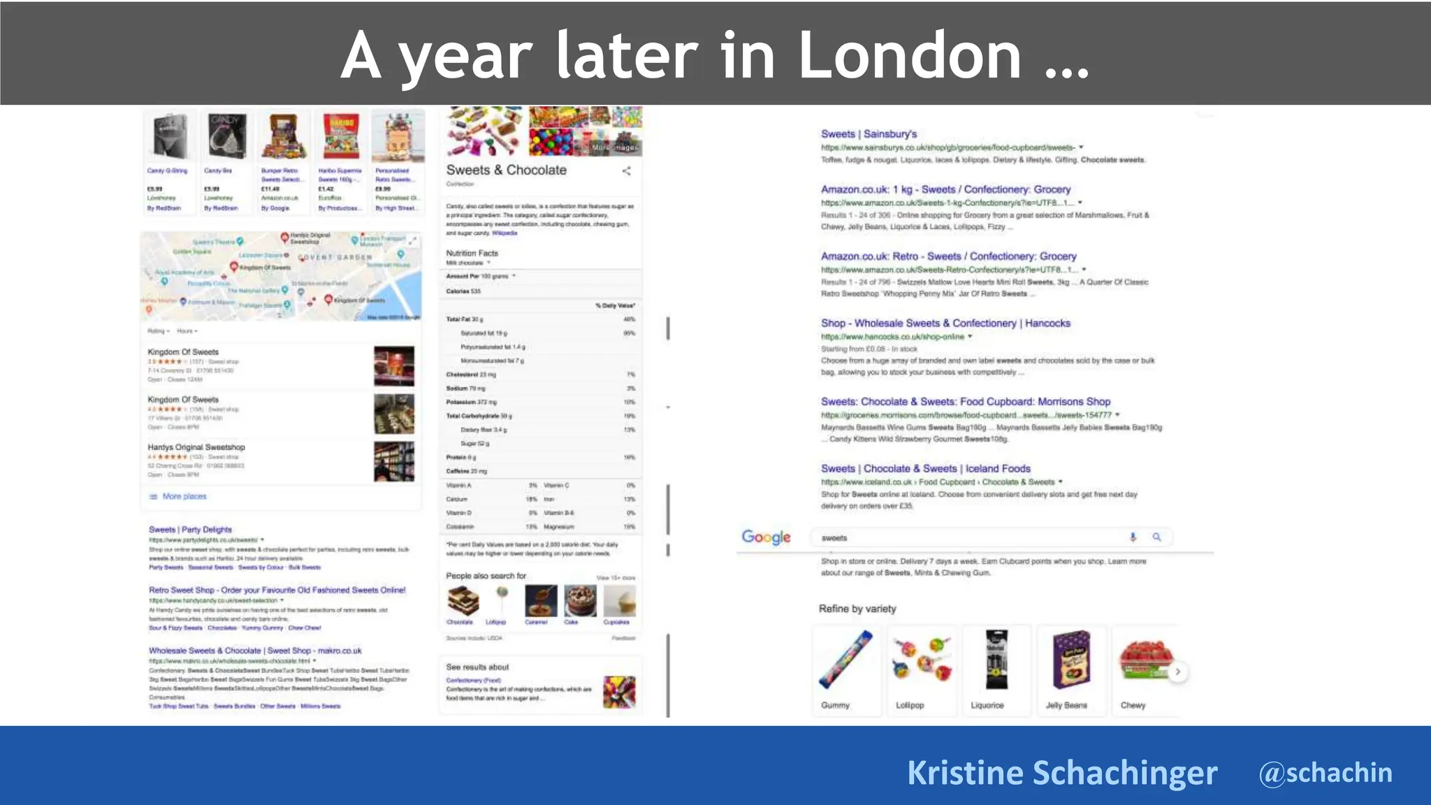 @schachin
Kristine Schachinger
A year later in London …
 