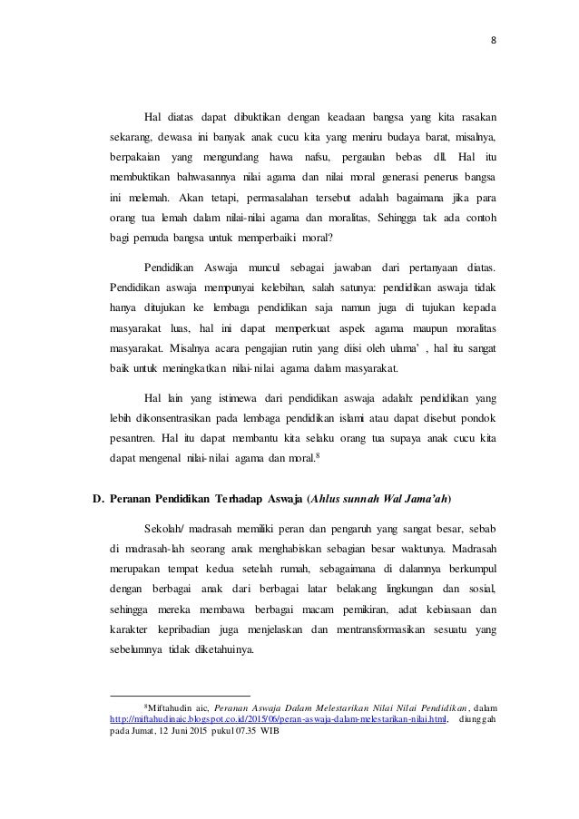 Aswaja Tugas Uts Khusnul Kotimah