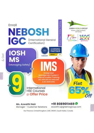 Mastering Health and safety- Accelerate Your Carrer with Nebosh IGC !