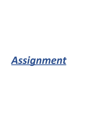 Assignment
 