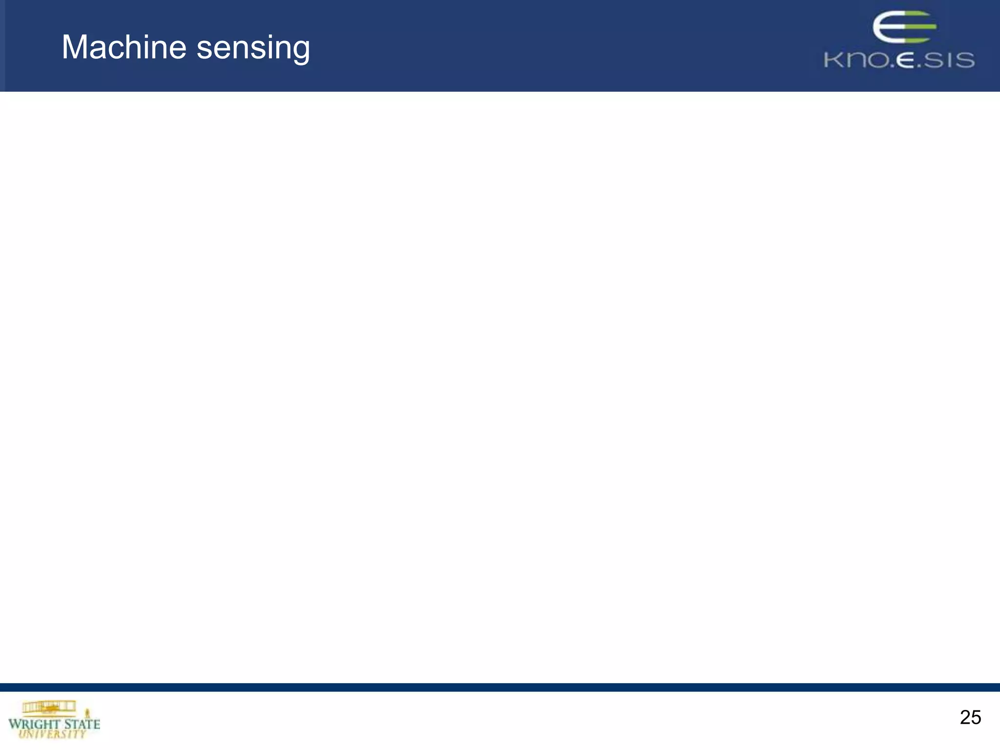 Today’s Sensor Network TypesInert, fixed sensorsCarried on moving objectsVehicles, pedestrians (asthma research)anonymous data from GPS-enabled vehicles, toll tags, and cellular signaling    to mark how fast objects are moving – and overlaying that information with location data and maps (traffic.com, Nokia experiment, …)23Text from http://www.geog.ucsb.edu/~good/presentations/icsc.pdfImages credit – flickr.com, cnet.com