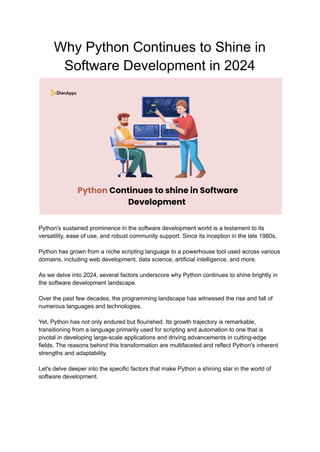 Python Continues to Shine in Software Development | PDF image.