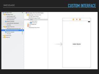 IMESSAGE
CUSTOM INTERFACE
 