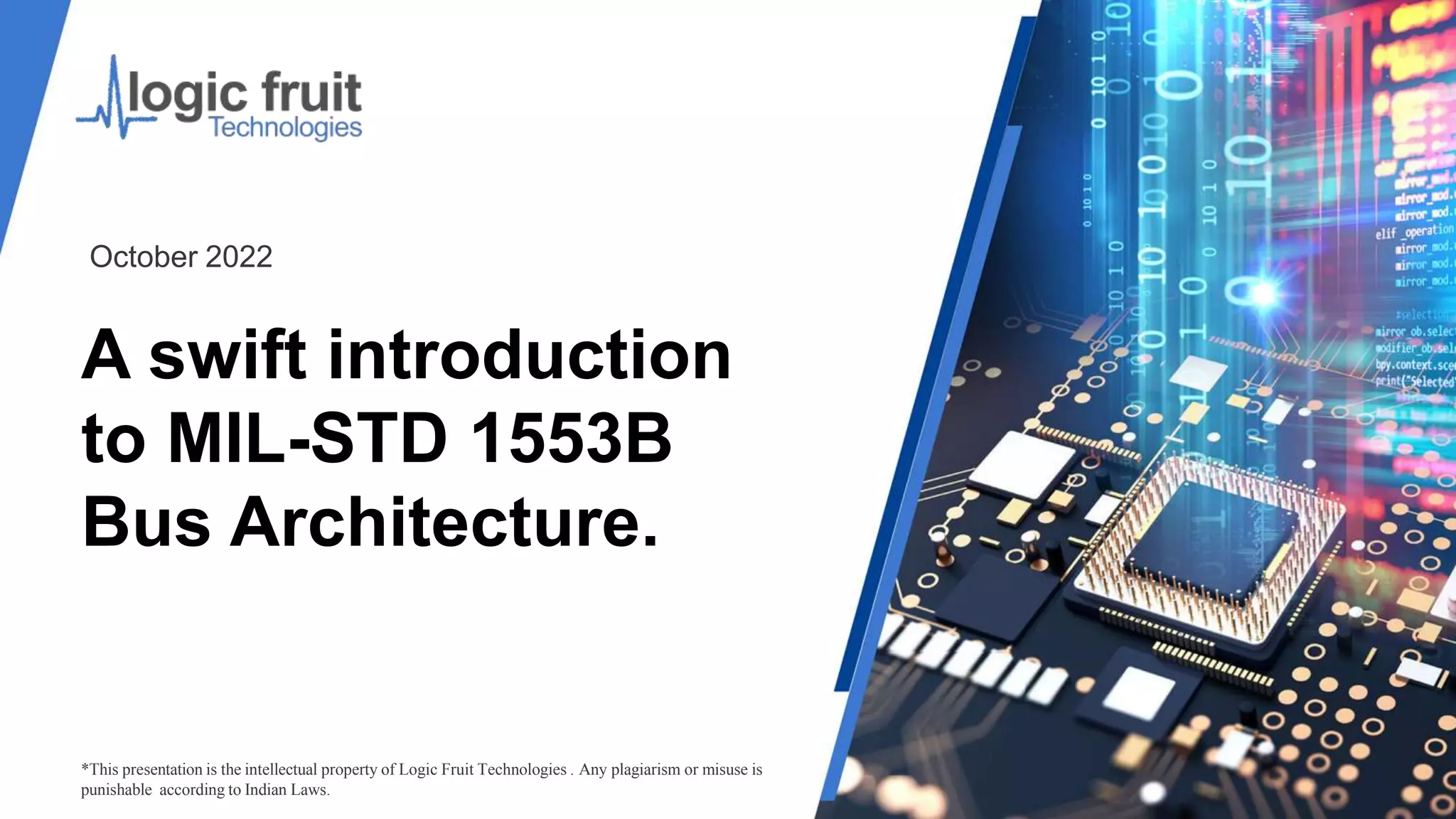 A swift introduction to MIL-STD 1553B Bus Architecture | PPTX ...