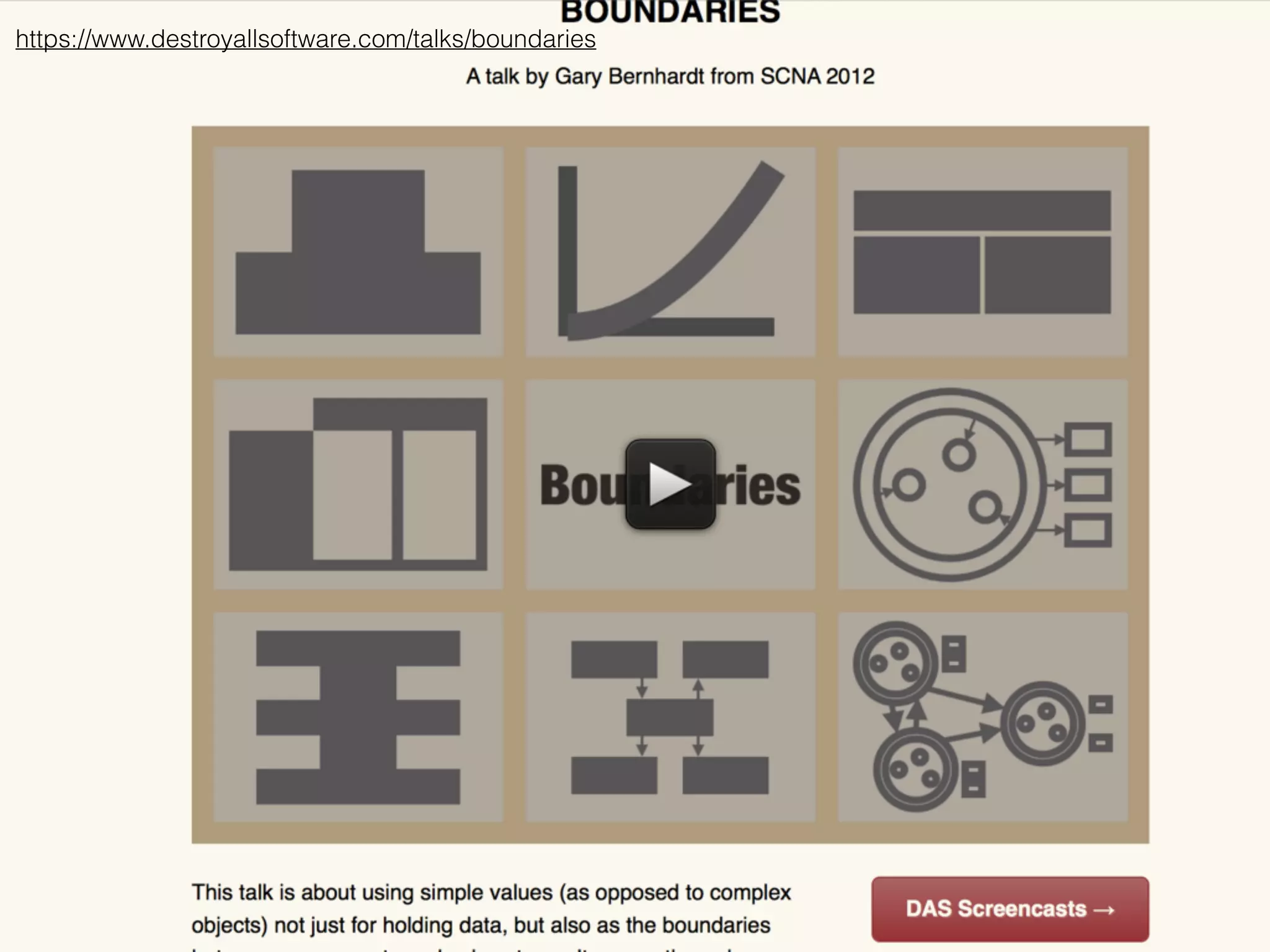 https://www.destroyallsoftware.com/talks/boundaries
 
