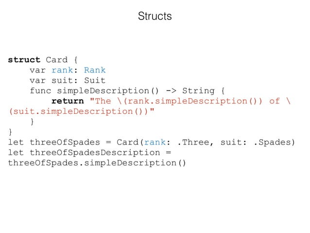 A swift introduction to Swift | PPT