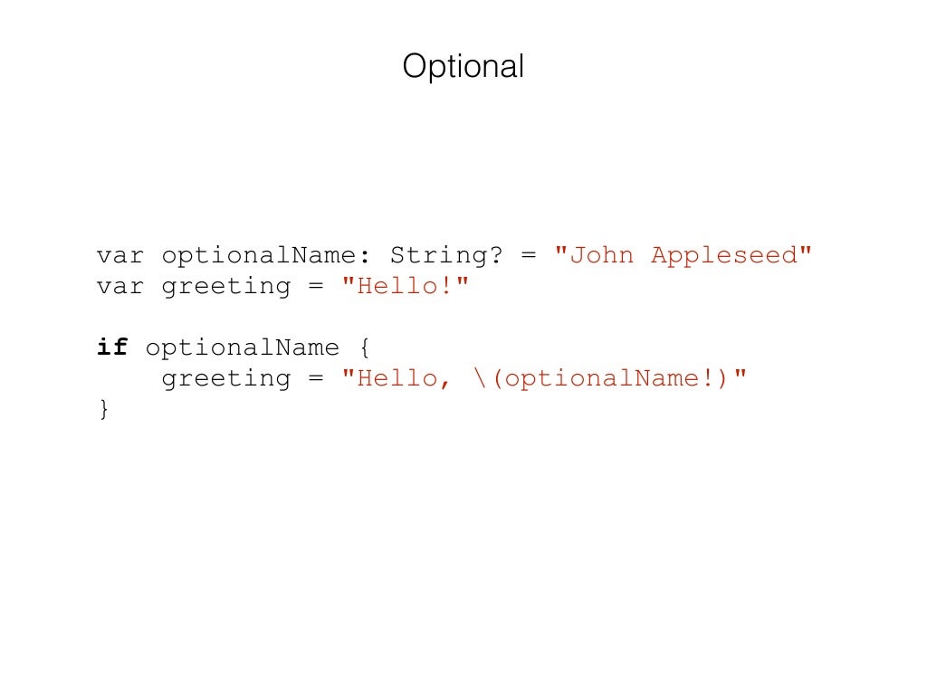 A swift introduction to Swift