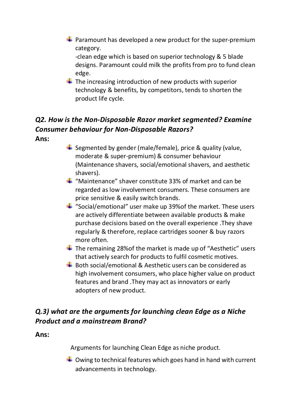 Clean edge razor analysis image