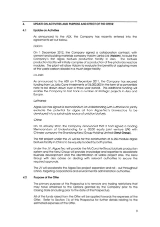 Prospectus and Appendix February 2012