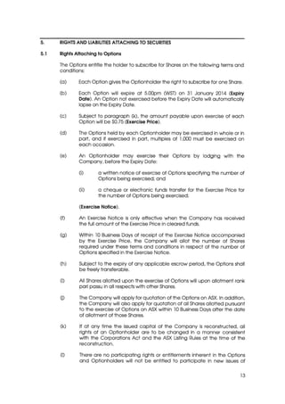 Prospectus and Appendix February 2012