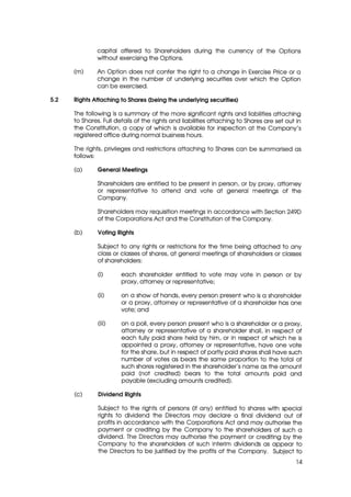 Prospectus and Appendix February 2012