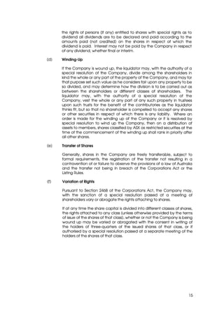 Prospectus and Appendix February 2012