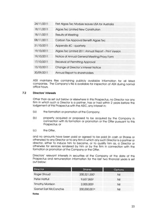 Prospectus and Appendix February 2012