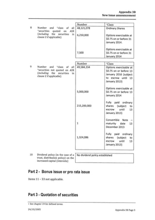 Prospectus and Appendix February 2012