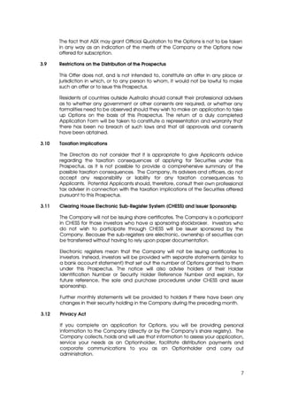 Prospectus and Appendix February 2012